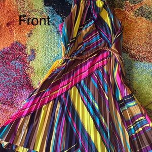 Calvin Klein Multicolor Striped Midi Dress